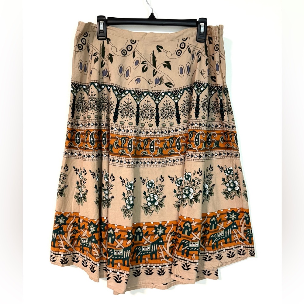 Jacqueline Boho A-Line Vintage Skirt